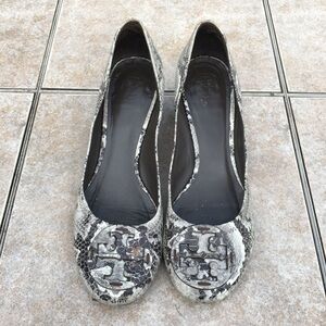Tory Burch Amy snake leather pumps 9